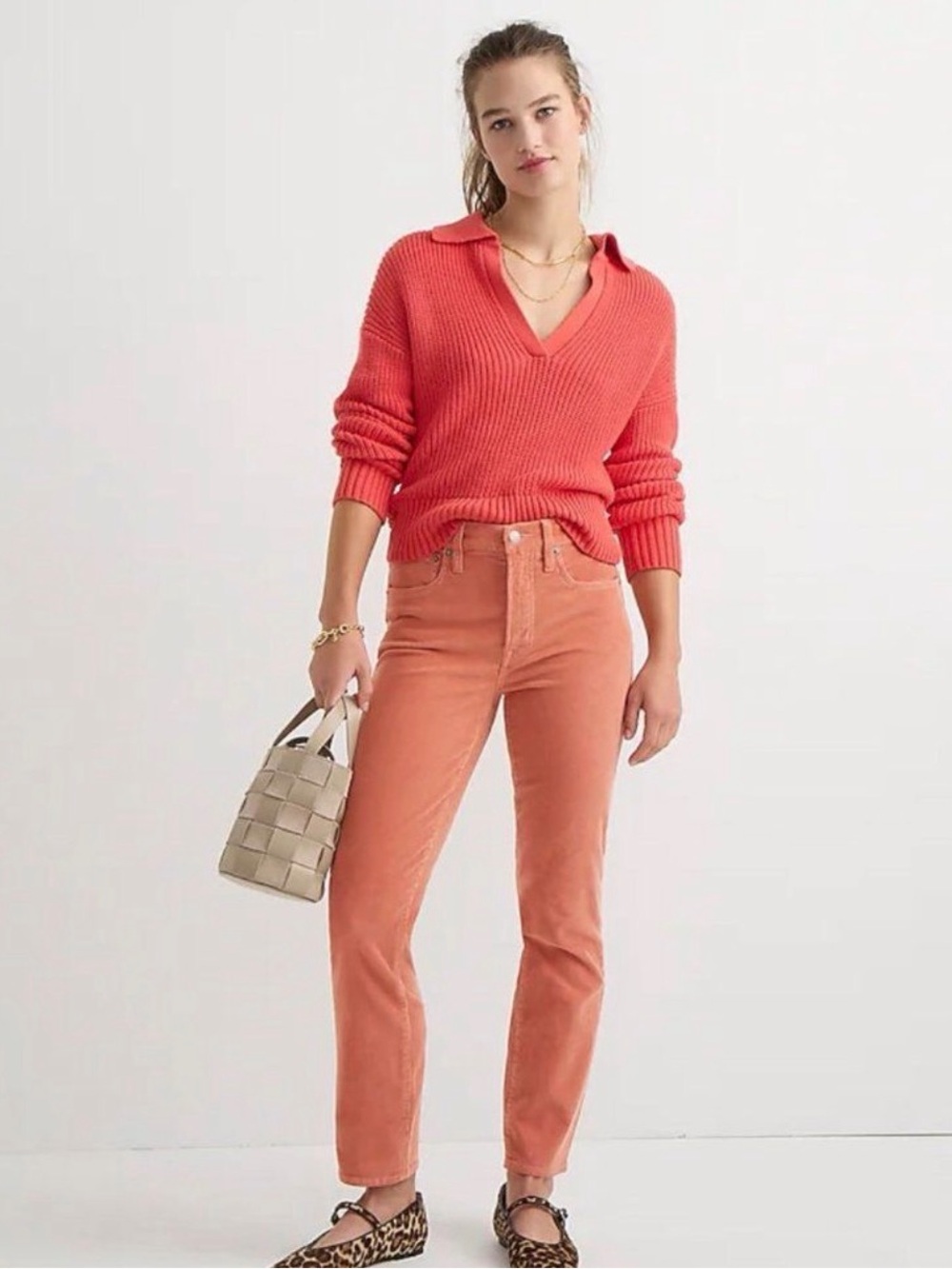 J. Crew Vintage Slim Straight Corduroy Pant AB651 Size 28 Taupe Pink